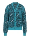 Amiri V-neck Cardigan In Blue