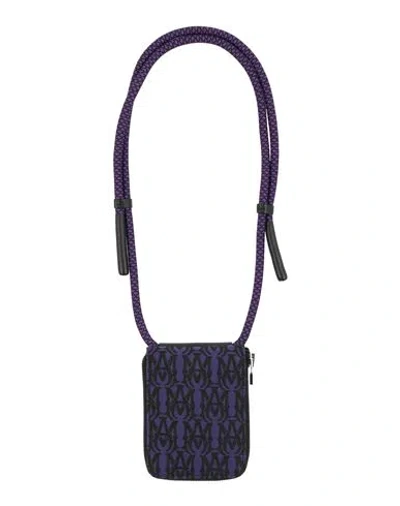 Amiri Man Crossbody Wallet Purple Size - Textile Fibers