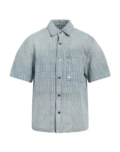 Amiri Man Denim Shirt Blue Size L Cotton