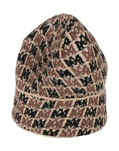 Amiri Man Hat Beige Size Onesize Viscose, Polyamide In Brown
