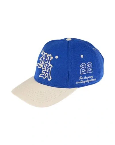 Amiri Man Hat Blue Size Onesize Wool, Lambskin, Polyamide