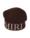 Amiri Man Hat Dark Brown Size Onesize Wool In Brown