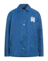 Amiri Man Jacket Azure Size L Polyamide In Blue