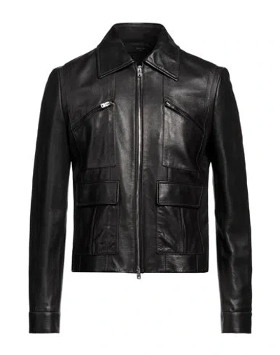 Amiri Man Jacket Black Size 44 Cow Leather