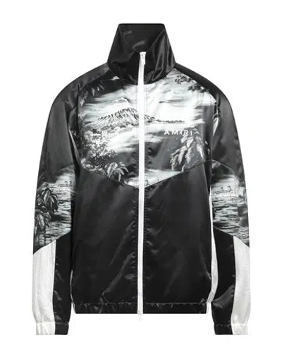 Amiri Man Jacket Black Size L Nylon, Acetate