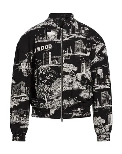 Amiri Man Jacket Black Size S Cotton, Acrylic