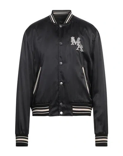Amiri Man Jacket Black Size Xxl Polyester