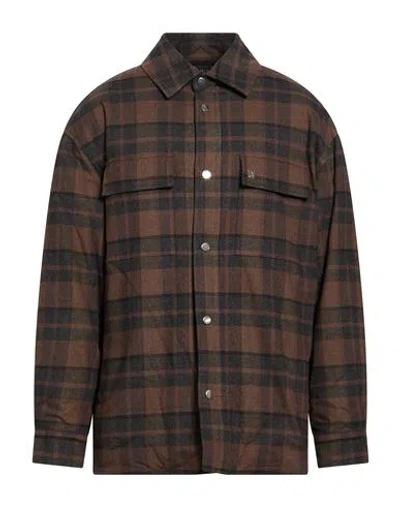 Amiri Man Jacket Brown Size Xl Cotton, Polyester