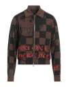 Amiri Man Jacket Chocolate Brown Size L Wool, Nylon, Elastane In Brown