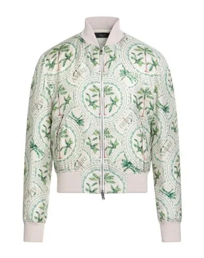 Amiri Man Jacket Beige Size L Silk In White