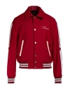 Amiri Red Bones Jacket In Garnet