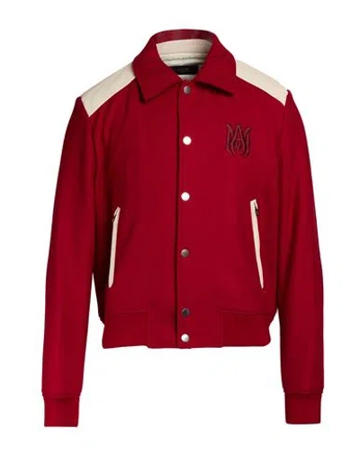 Amiri Man Jacket Red Size L Wool, Polyamide