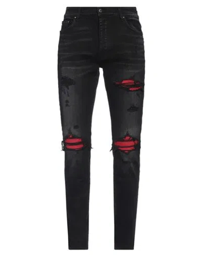 Amiri Black Ma Quad Repaired Skinny Jeans In Vintage Black