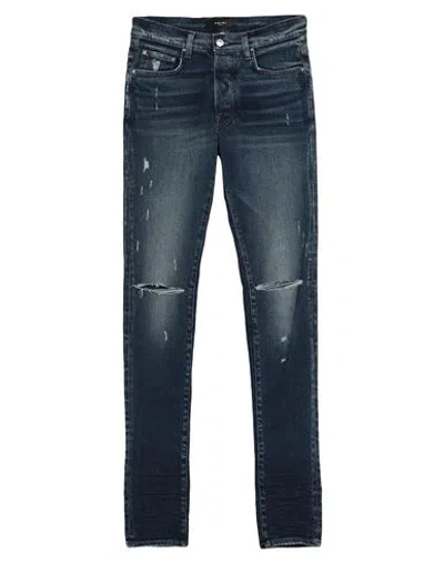 Amiri Man Jeans Blue Size 34 Cotton, Elastomultiester, Elastane