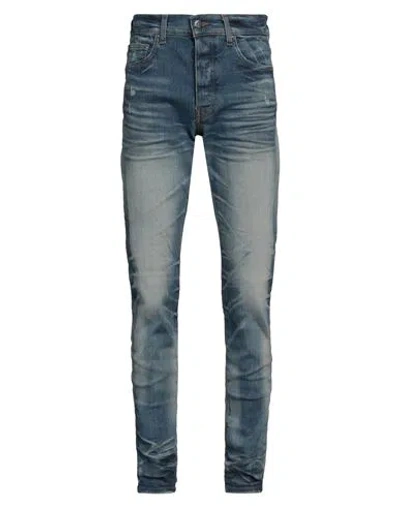 Amiri Man Jeans Blue Size 31 Cotton, Elastomultiester, Elastane