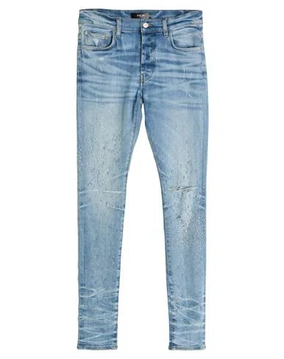 Amiri Man Jeans Blue Size 33 Cotton, Elastomultiester, Elastane