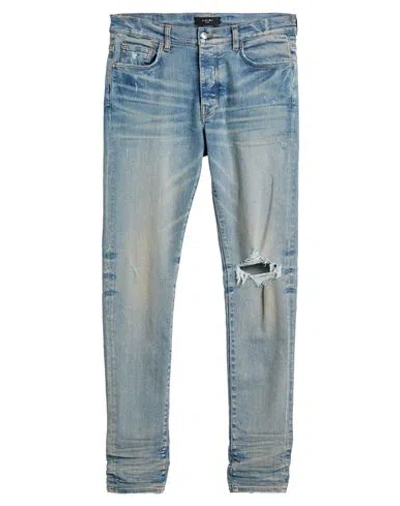 Amiri Man Jeans Blue Size 34 Cotton, Elastomultiester, Elastane