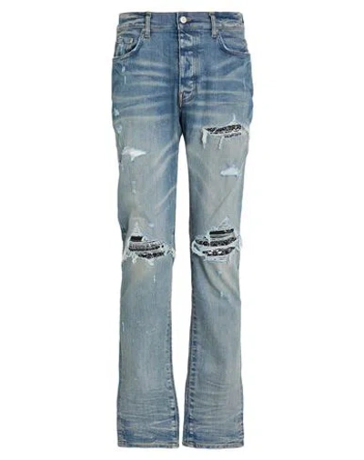 Amiri Man Jeans Blue Size 34 Cotton, Elastomultiester, Elastane