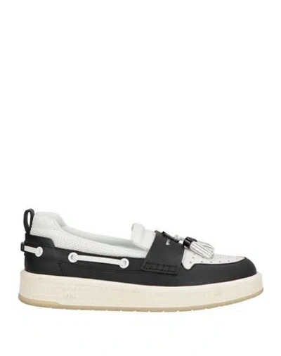 Amiri Man Loafers Black Size 12 Leather, Textile Fibers