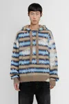 Amiri Staggered Striped Mohair And Wool-blend Hoodie In Multicolor