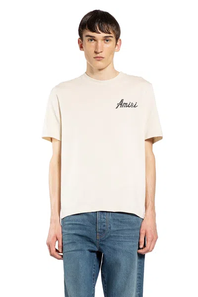 Amiri Man Off-white T-shirts & Tank Tops In Beige