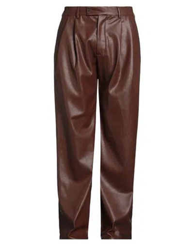 Amiri Man Pants Brown Size 36 Polyester, Polyurethane