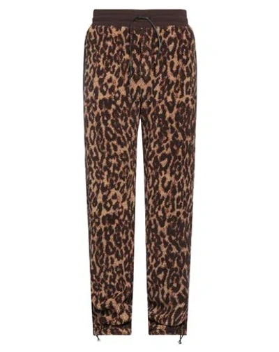 Amiri Man Pants Brown Size M Acrylic, Polyester, Ovine Leather