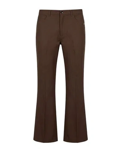 Amiri Man Pants Dark Brown Size 32 Polyester, Virgin Wool