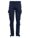 Amiri Man Pants Navy Size 34 Cotton, Elastomultiester, Elastane In Blue