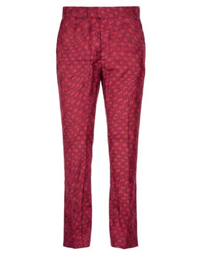 Amiri Man Pants Red Size Xl Silk