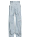 Amiri Man Pants Sky Blue Size 38 Polyamide, Polyester, Elastane
