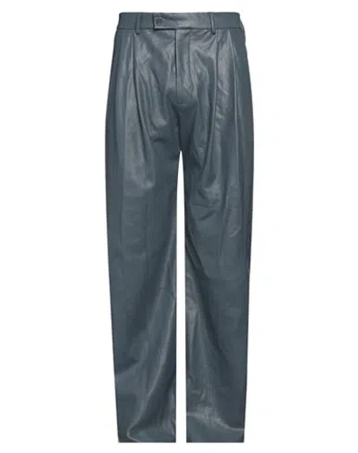 Amiri Man Pants Slate Blue Size 36 Polyester, Polyurethane