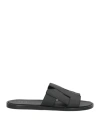 Amiri Man Sandals Black Size 9 Leather In Multi