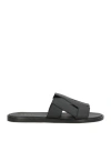 Amiri Man Sandals Black Size 9 Leather In Black