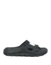 Amiri Logo-patch Round-toe Slides In Black