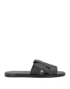Amiri Man Sandals Black Size 9 Leather In Multi