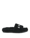 Amiri Man Sandals Black Size 9 Shearling In Black