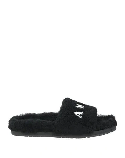 Amiri Man Sandals Black Size 9 Shearling