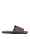 Amiri Man Sandals Dark Brown Size 9 Leather In Brown