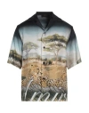 Amiri Man Shirt Black Size L Silk In Black