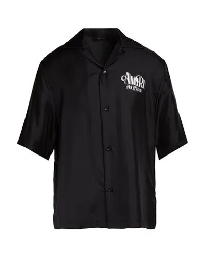 Amiri Man Shirt Black Size L Silk