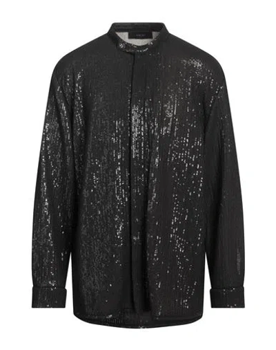 Amiri Man Shirt Black Size M/l Polyester, Elastane