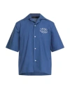 Amiri Man Shirt Blue Size L Cotton In Blue
