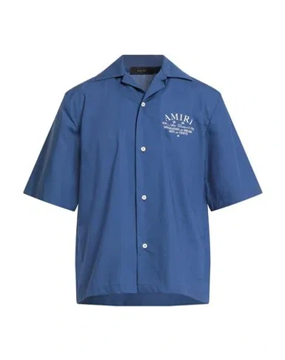 Amiri Man Shirt Blue Size L Cotton