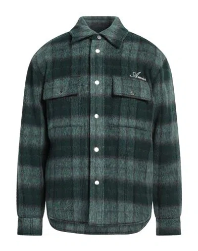 Amiri Man Shirt Dark Green Size M Wool, Polyester, Acrylic, Rayon, Nylon