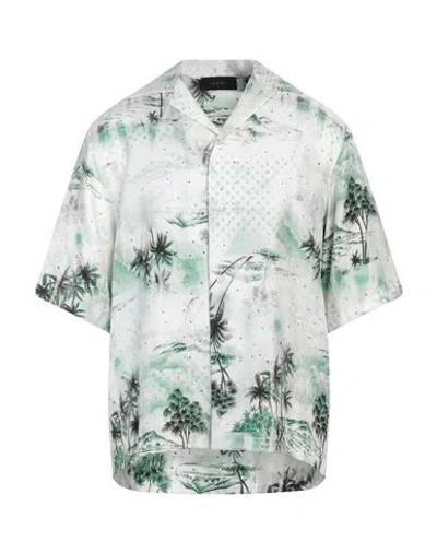 Amiri Man Shirt Green Size L Silk