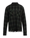 Amiri Man Shirt Green Size Xl Cotton
