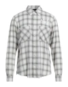 Amiri Man Shirt Light Grey Size M Polyester, Cotton, Rayon In Grey