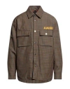 Amiri Man Shirt Orange Size L Polyester, Cotton, Modal, Cupro, Viscose In Orange
