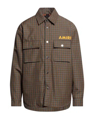 Amiri Man Shirt Orange Size L Polyester, Cotton, Modal, Cupro, Viscose